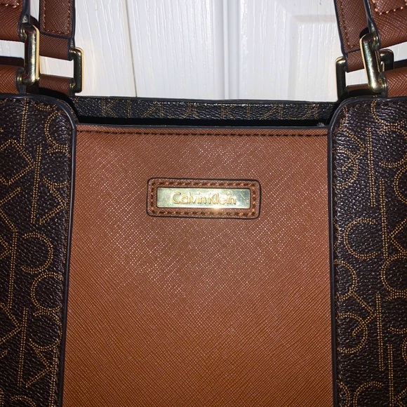 Calvin Klein | Women’s Brown Zip Top Tote - Picture 5 of 7